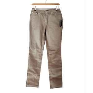 NWT Anne Klein Skinny Leg Stretch Champagne Color 4